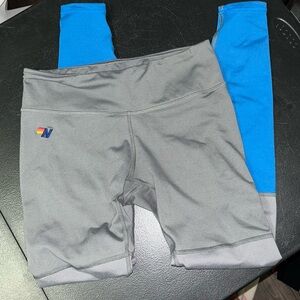 Aviator Nation Gray and Blue Leggings